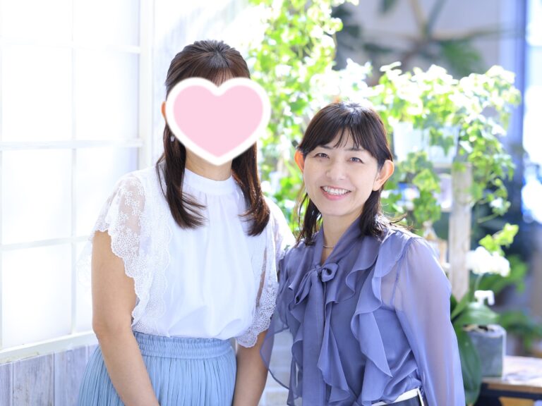 40代女性の婚活スタートを記念したツーショット